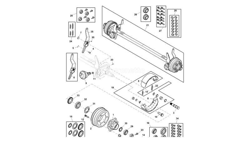 CC129028 ( pastilla de freno para John Deere 960 cosechadora de cereales